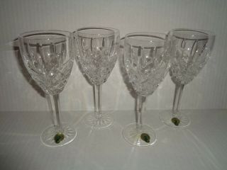 Waterford Araglin (4) Crystal Clarets Wine Glasses Irish
