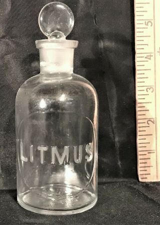 Litmus C.  1915 125ml Lab Apothecary Reagent Science Drug Chemical Fine Unusual A1