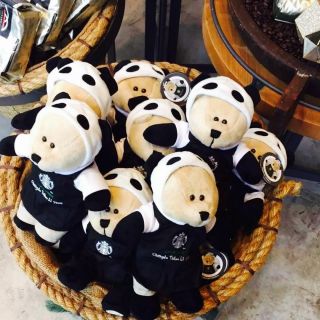 China Starbucks Limited City Chengdu Bearista Black Apron panda bear with tag 7