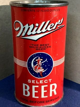 Miller Select Opening Instructions Flat Top Beer Can,  Milwaukee,  Usbc 99 - 29 Irtp