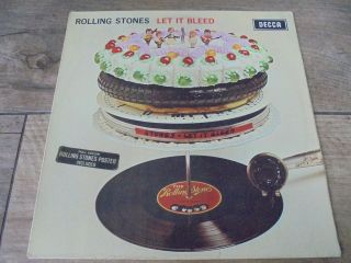 The Rolling Stones - Let It Bleed 1969 Uk Lp Decca Mono 1st W/poster