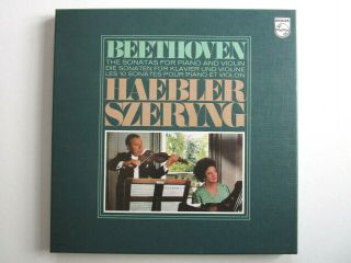 Szeryng Haebler Beethoven Violin & Piano Sonatas 5 Lp Philips Holland Ed1 Nm