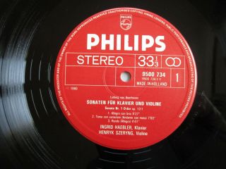 SZERYNG HAEBLER BEETHOVEN VIOLIN & PIANO SONATAS 5 LP PHILIPS HOLLAND ED1 NM 6