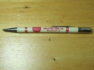 Vtg Mechanical Pencil Dekalb Feeds Molasses Co Rock Falls Il Filler