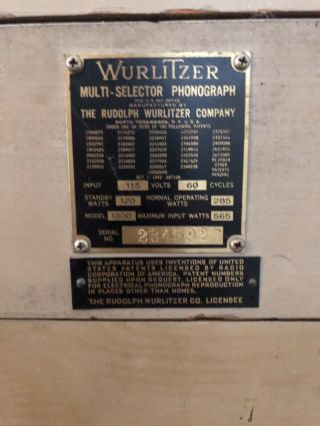 Wurlitzer 1800 Jukebox 10