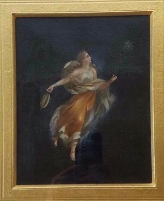 Oil Painting Of A Angel/fairy Figure Circa 1920 Manner Of La Farge