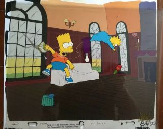 The Simpsons Cel - First Episode Of Treehouse Of Horror 1990 - Bad Dream House