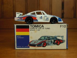 TOMY tomica F10 PORSCHE 935 - 78 TURBO,  Made in Japan vintage pocket car Rare 3