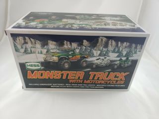 2007 Hess Monster Truck With Motorcycles -