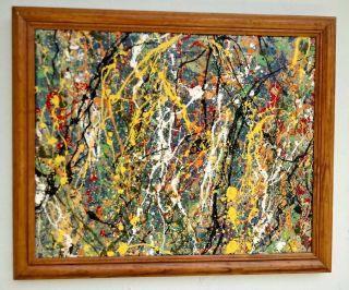 Jackson Pollock Abstract Painting On Canvas