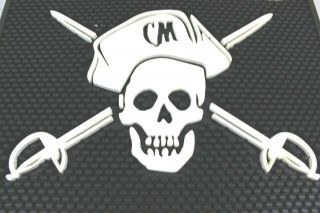 Captain Morgan White Rum Skull Swords Bar Spill Mat Man Cave 16 1/4 X 16 1/4
