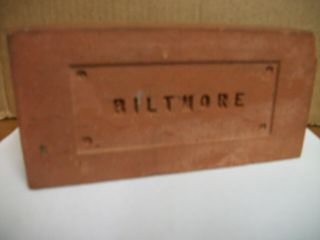 VERY OLD BILTMORE BRICK,  ASHEVILLE,  N.  C.  CONDTION,  SEE PHOTOS 3