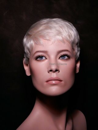 Female mannequin wig bust GLASS EYES eyes 11