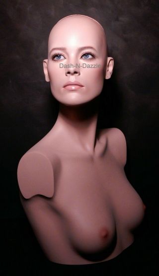Female mannequin wig bust GLASS EYES eyes 12