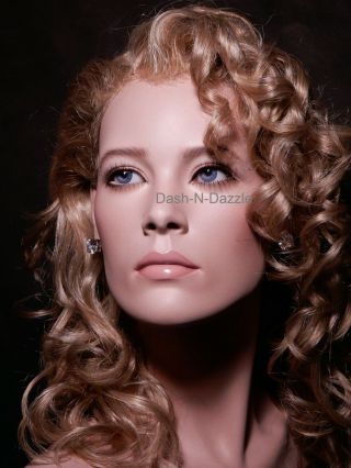 Female mannequin wig bust GLASS EYES eyes 3