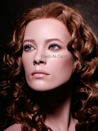 Female mannequin wig bust GLASS EYES eyes 5