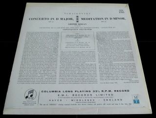 Tchaikovsky: Violin Concerto - Leonid Kogan Columbia 33CX 1711 ED1 LP 3