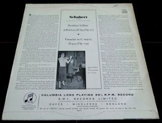 Schubert: Rondeau Brillant / Fantaisie - Martzy Columbia 33CX 1372 ED1 LP 3