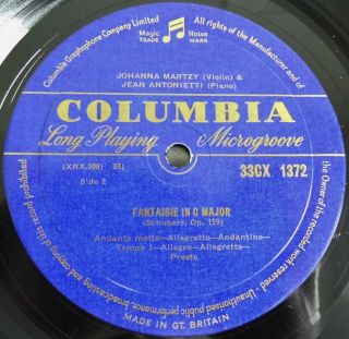 Schubert: Rondeau Brillant / Fantaisie - Martzy Columbia 33CX 1372 ED1 LP 5