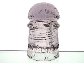 Solid Dome Glass Bright Purple Cd 102 N.  W.  & B.  I.  T Co.  Glass Pony Insulator