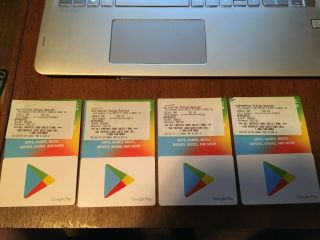 Google Play $500 Gift Cards Activated