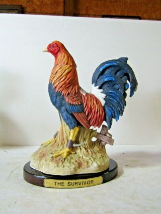 Ski Country " The Survivor " Fighting Gamecock Rooster Decanter