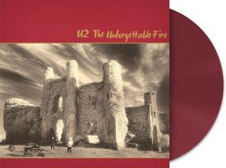 U2 - The Unforgettable Fire.  Hmv Exclusive.  Red Wine Vinyl Lp.  1000 W/wide.