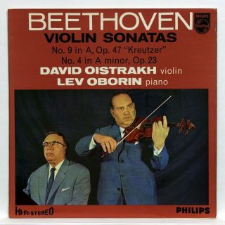 OISTRAKH,  OBORIN - BEETHOVEN violin sonatas PHILIPS SAL 3416/20 5xLPs EX, 11