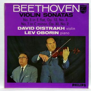 OISTRAKH,  OBORIN - BEETHOVEN violin sonatas PHILIPS SAL 3416/20 5xLPs EX, 7