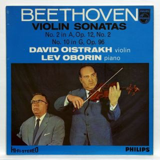 OISTRAKH,  OBORIN - BEETHOVEN violin sonatas PHILIPS SAL 3416/20 5xLPs EX, 9