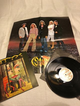 1977 Styx The Grand Illusion Lp Record Album Vinyl A&m Sp - 4637 Ex/ex With Poster
