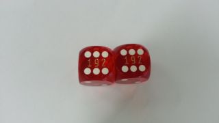 Casino Polished Red 5/8 " Precision Backgammon Dice Set Of 2