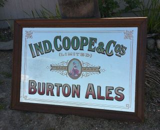 Large Burton Ales Ind Coope & Co.  Pub Mirror 41 " X 30 "
