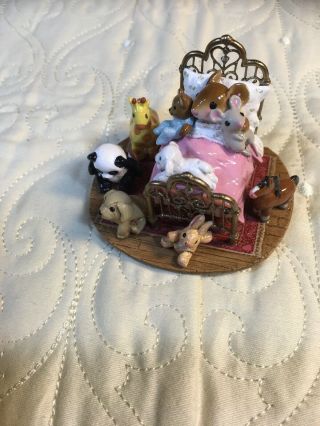 Wee Forest Folk Bedtime Girl Stuff Animals,  Girl With Pink Blanket