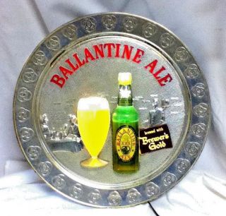 Ballantine Beer Sign Motion Bubbler Bubbling Bar Light Bottle Glass Lighted Jy6