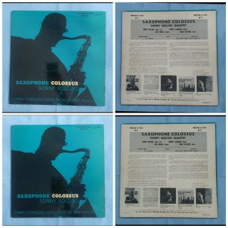 Sonny Rollins Saxophone Colossus Lp Prestige Mono 1st Prs 446/447 W 50th Nyc