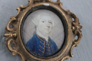Miniature Portrait Painting,  Signed & Dated - I.  B.  1750