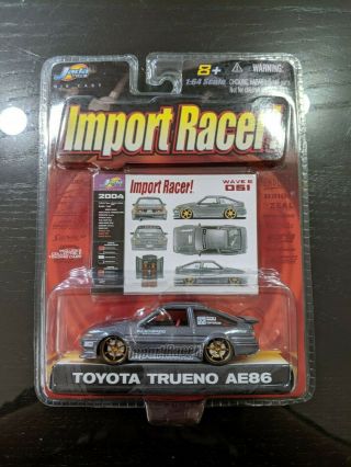 Jada Toys Import Racer Diecast 1/64 Toyota Corolla Ae86 Trueno Gray