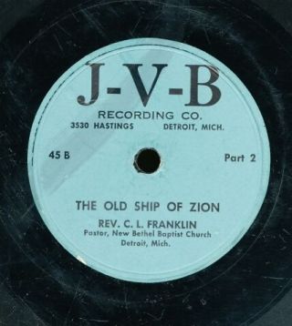 pc78 - Black Gospel - J - V - B 45 - Rev.  C.  L.  Franklin 2