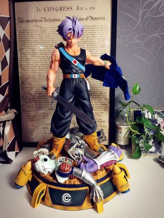 Dragon Ball Z Future Trunks Resin Figure Collectors Statue With 3 Heads