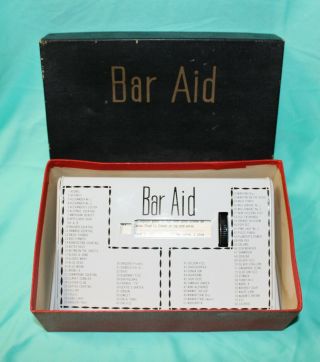Vintage Metal Bar Aid Cocktail Mixed Drink Guide 80 Recipes Roll Bar Japan White 4