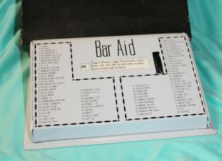 Vintage Metal Bar Aid Cocktail Mixed Drink Guide 80 Recipes Roll Bar Japan White 6