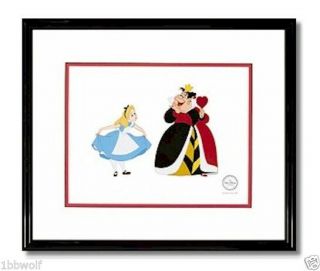 Alice in Wonderland Disney Sericel Curtsey to the Queen Custom Background 4