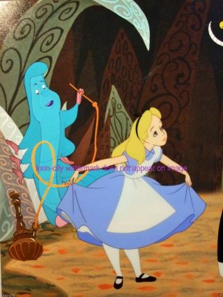 Alice in Wonderland Disney Sericel Curtsey to the Queen Custom Background 5