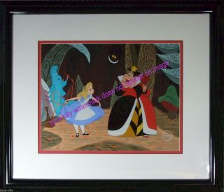 Alice in Wonderland Disney Sericel Curtsey to the Queen Custom Background 7