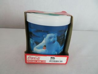Coca Cola Coke Polar Bear Reusable Freezable Drink Cooler Cans Lifoam