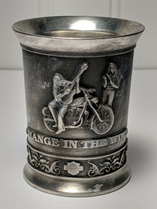 Harley Davidson Pewter shot glass THE 1960 ' s Change In The Wind 0206 of 5,  000 2