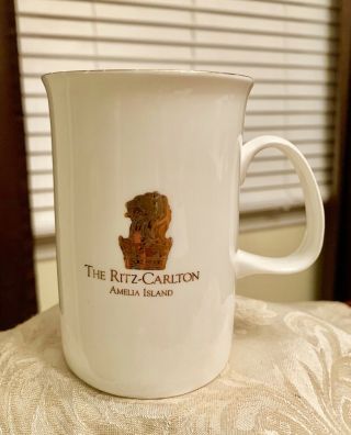 The Ritz Carlton White With Gold Amelia Island Mug (bone China?)