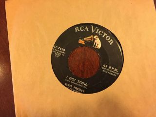 Elvis Presley Signed 45 Rpm Record One Night With You B/W I Got Stung 3