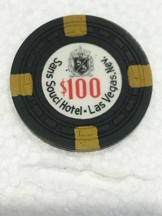 $100 Sans Souci Casino Gaming Chip Hotel Las Vegas